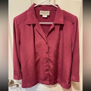 Donnkenny Vintage Purple Women's Button up Size S